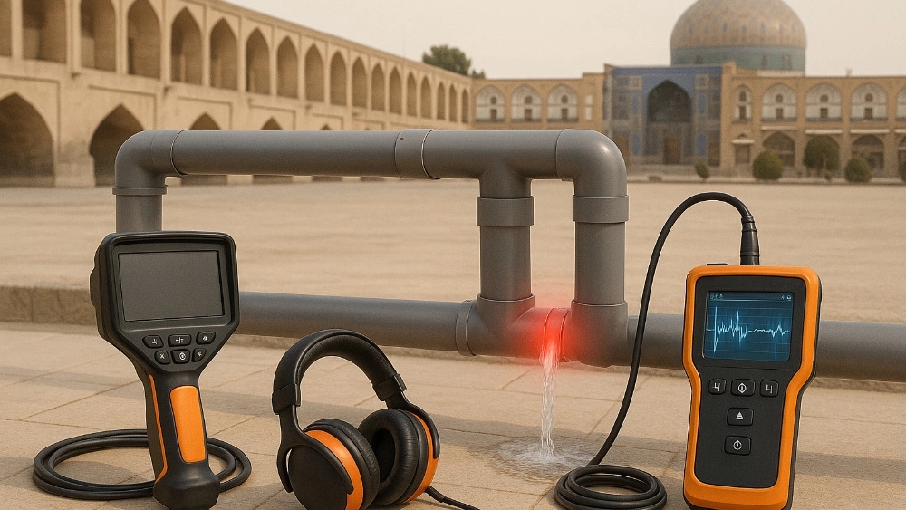 تشخیص ترکیدگی لوله و نشت یابی با دستگاه در اصفهان تشخیص ترکیدگی لوله و نشت یابی با دستگاه در اصفهان